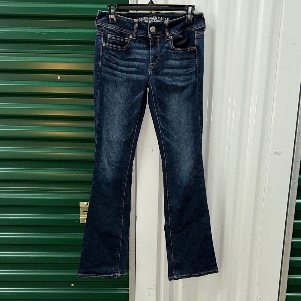 American Eagle Outfitters Women's Dark Blue Boot Cut Jeans